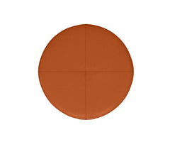 Ellis Leather Round Ottoman