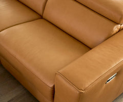 Brix Leather 2-Piece Modular Power Loveseat