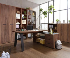 Arren High Bookcase With Doors