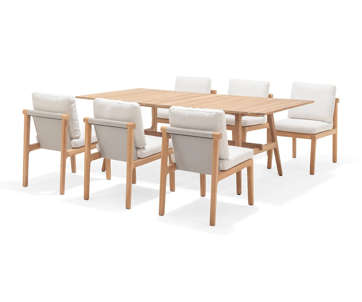 Beck Teak Outdoor Armless Dining Chair