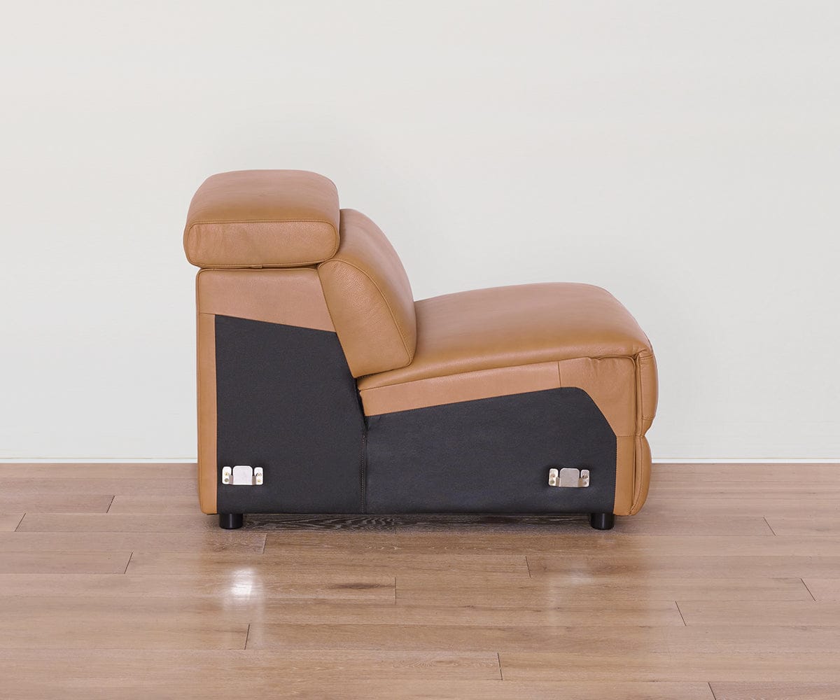Brix Leather Armless Chair