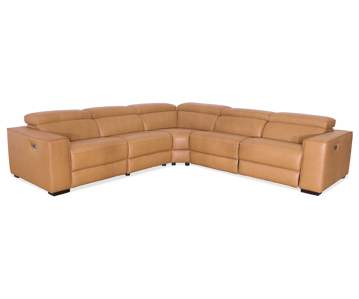 Brix Leather 5-piece Modular Power Sectional