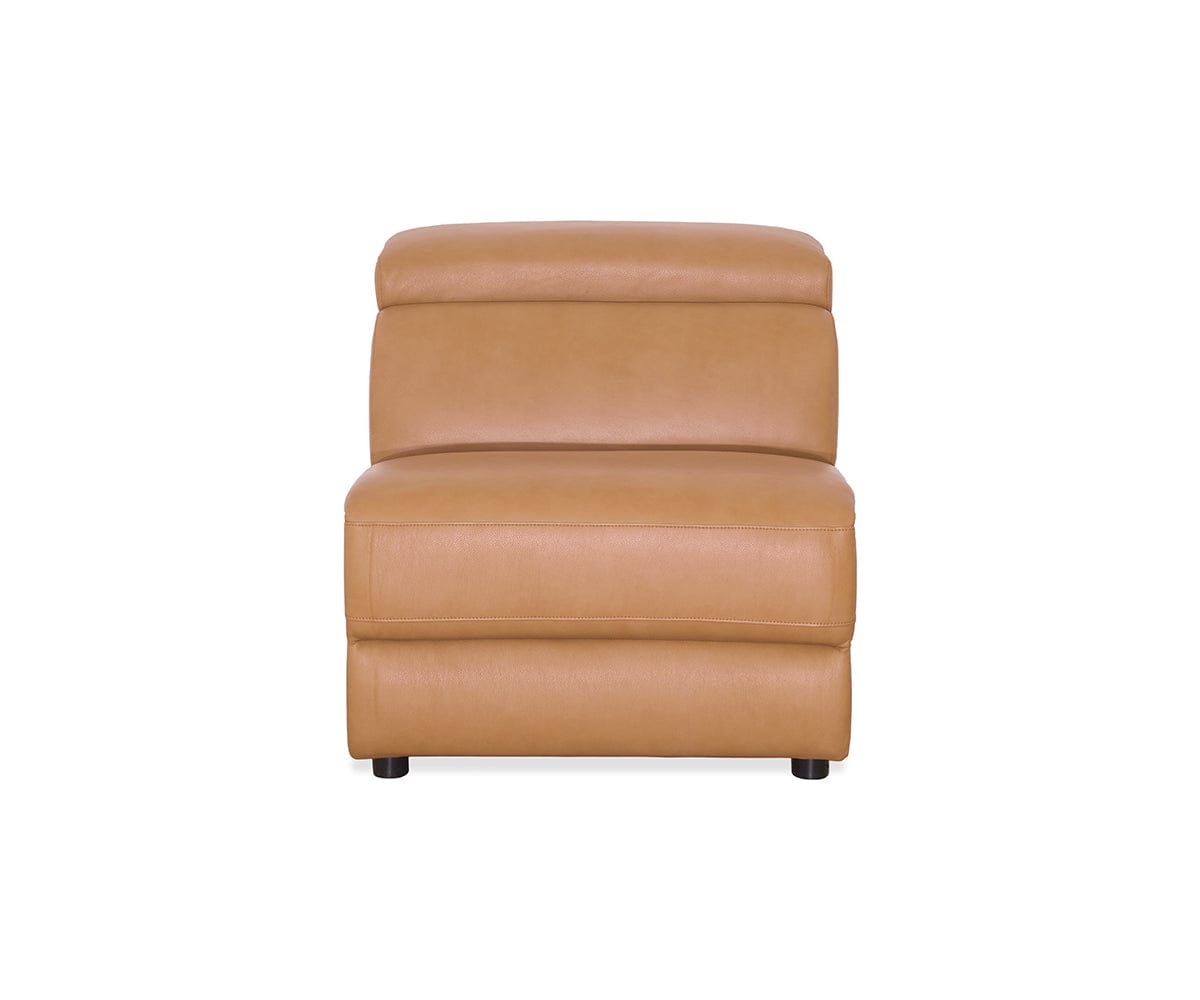 Brix Leather Armless Chair