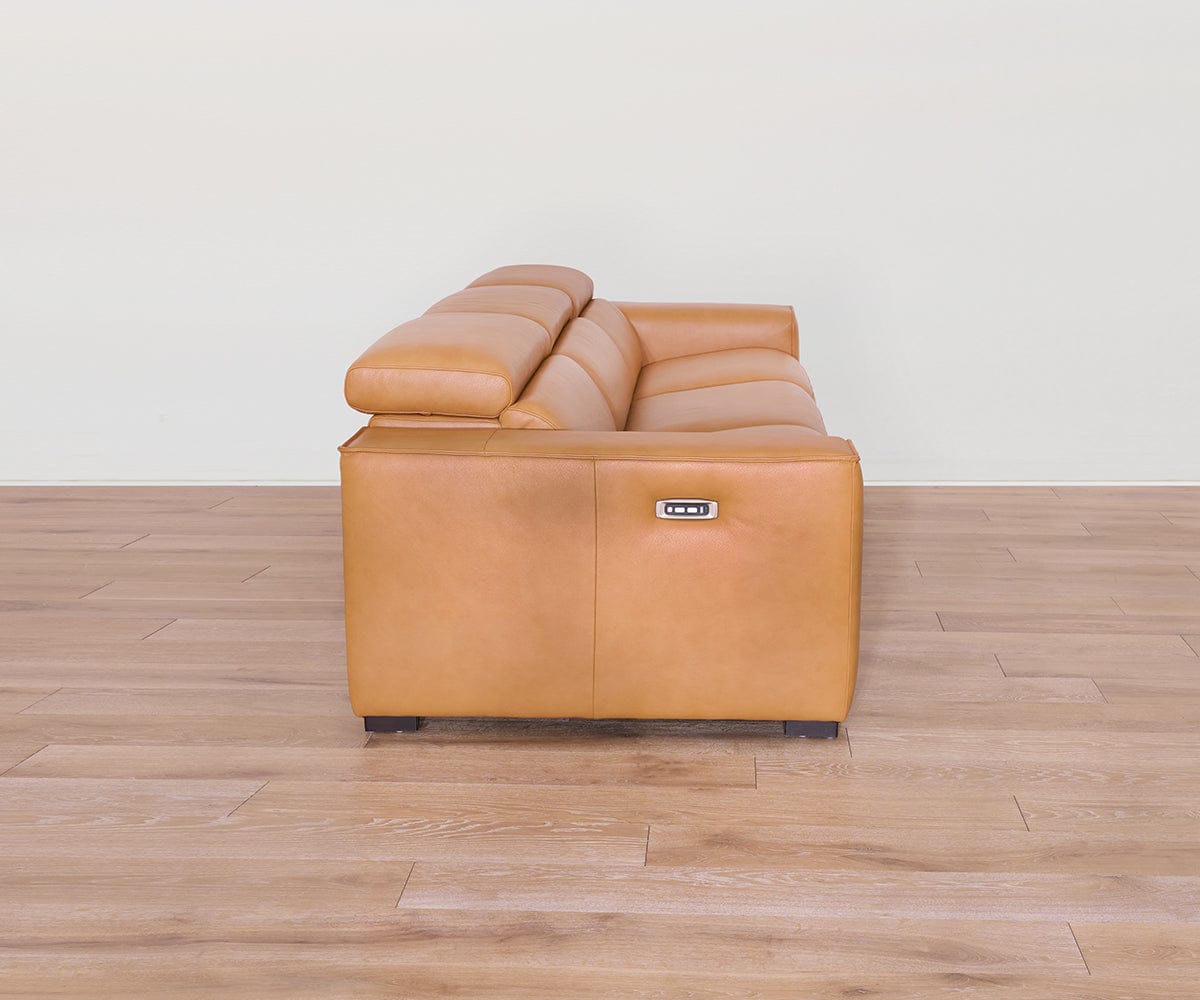 Brix Leather 3-Piece Modular Power Sofa