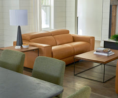 Brix Leather 2-Piece Modular Power Loveseat
