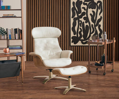 Anselmo Leather Recliner & Ottoman