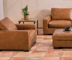Braxten Leather Ottoman