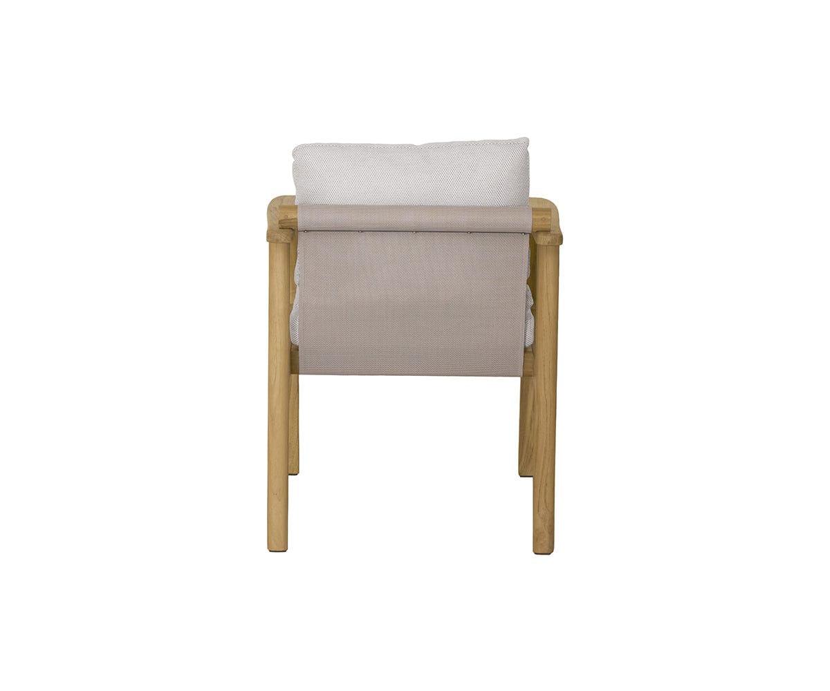 Beck Teak Outdoor Dining Chair Arm