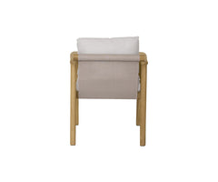 Beck Teak Outdoor Dining Chair Arm