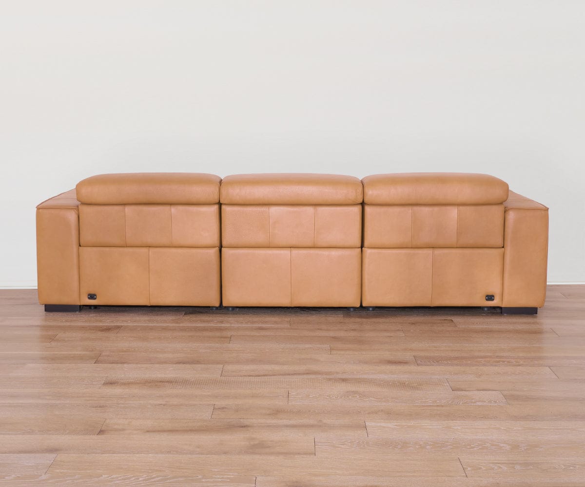 Brix Leather 3-Piece Modular Power Sofa