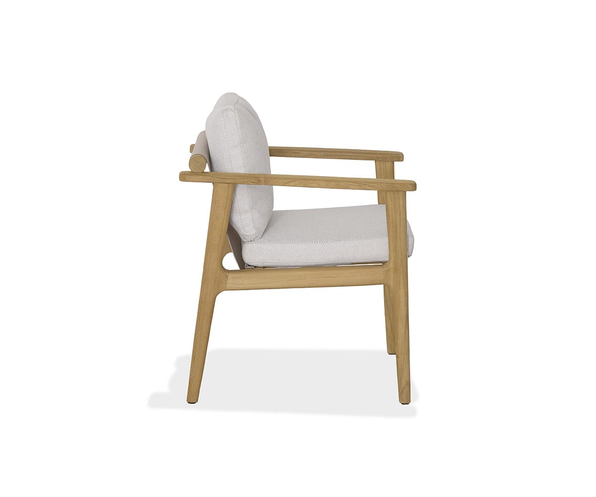 Beck Teak Outdoor Dining Chair Arm