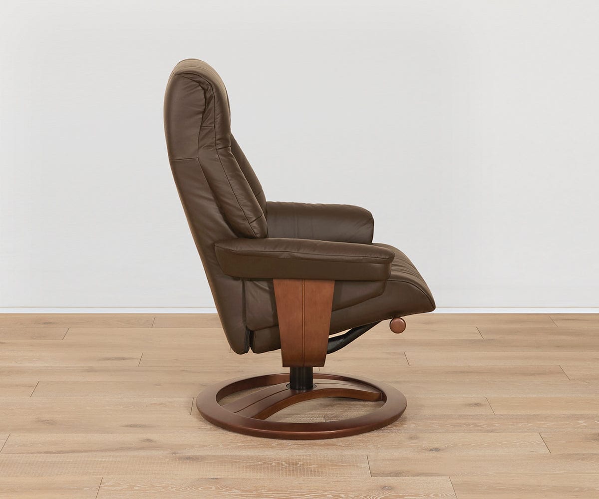 Aksel Leather Recliner & Ottoman