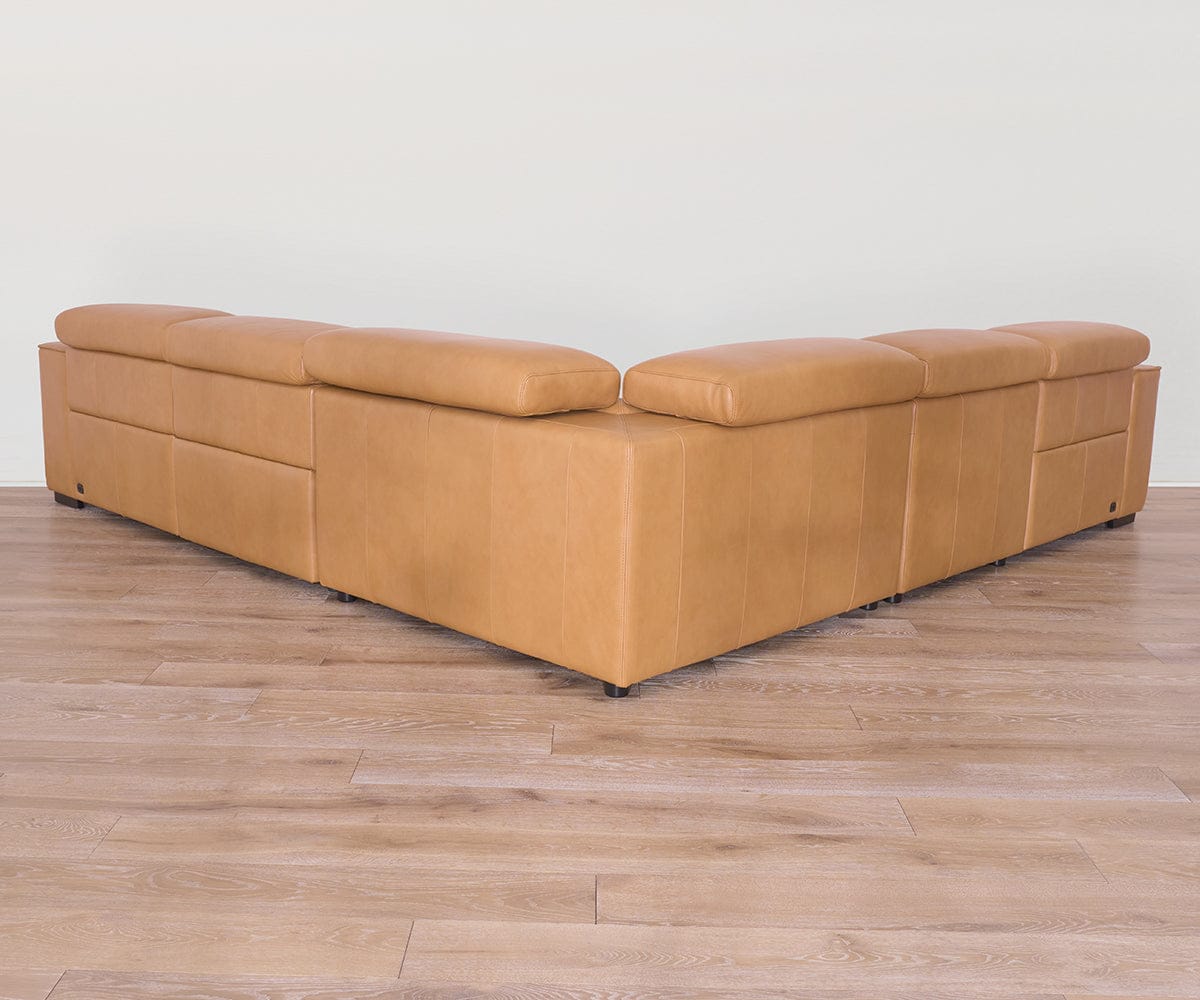 Brix Leather 5-piece Modular Power Sectional