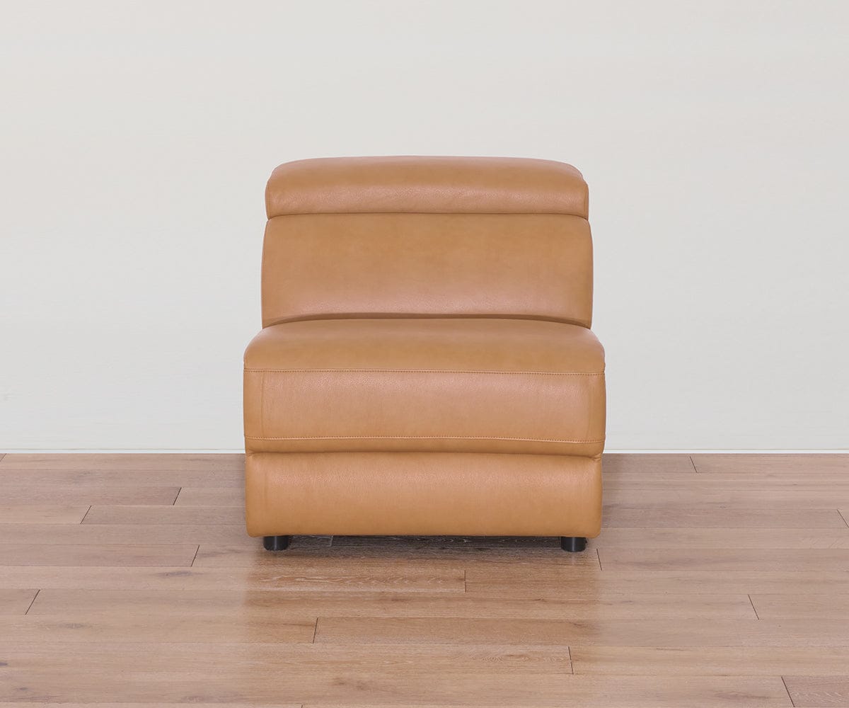 Brix Leather Armless Chair
