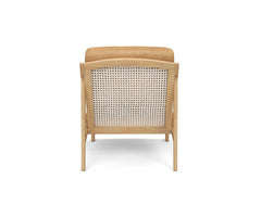 Bodie Cane Back Leather Lounge Chair