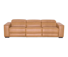 Brix Leather 3-Piece Modular Power Sofa