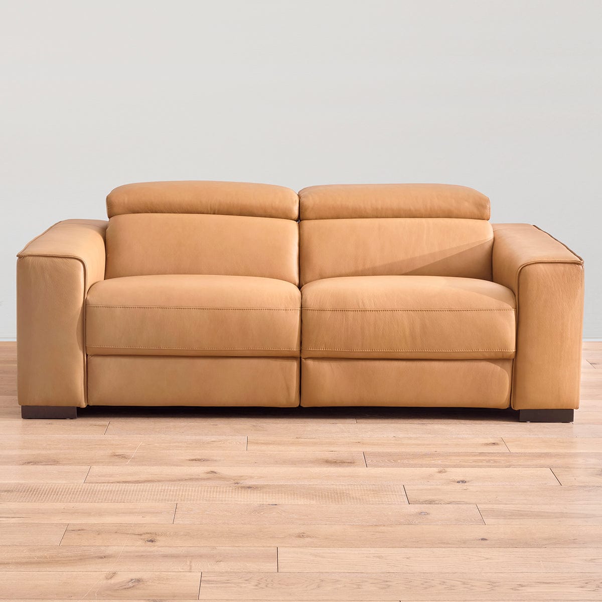 Brix Leather 2-Piece Modular Power Loveseat