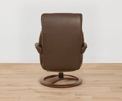 Aksel Leather Recliner & Ottoman