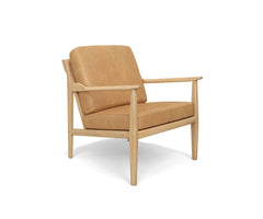 Bodie Cane Back Leather Lounge Chair