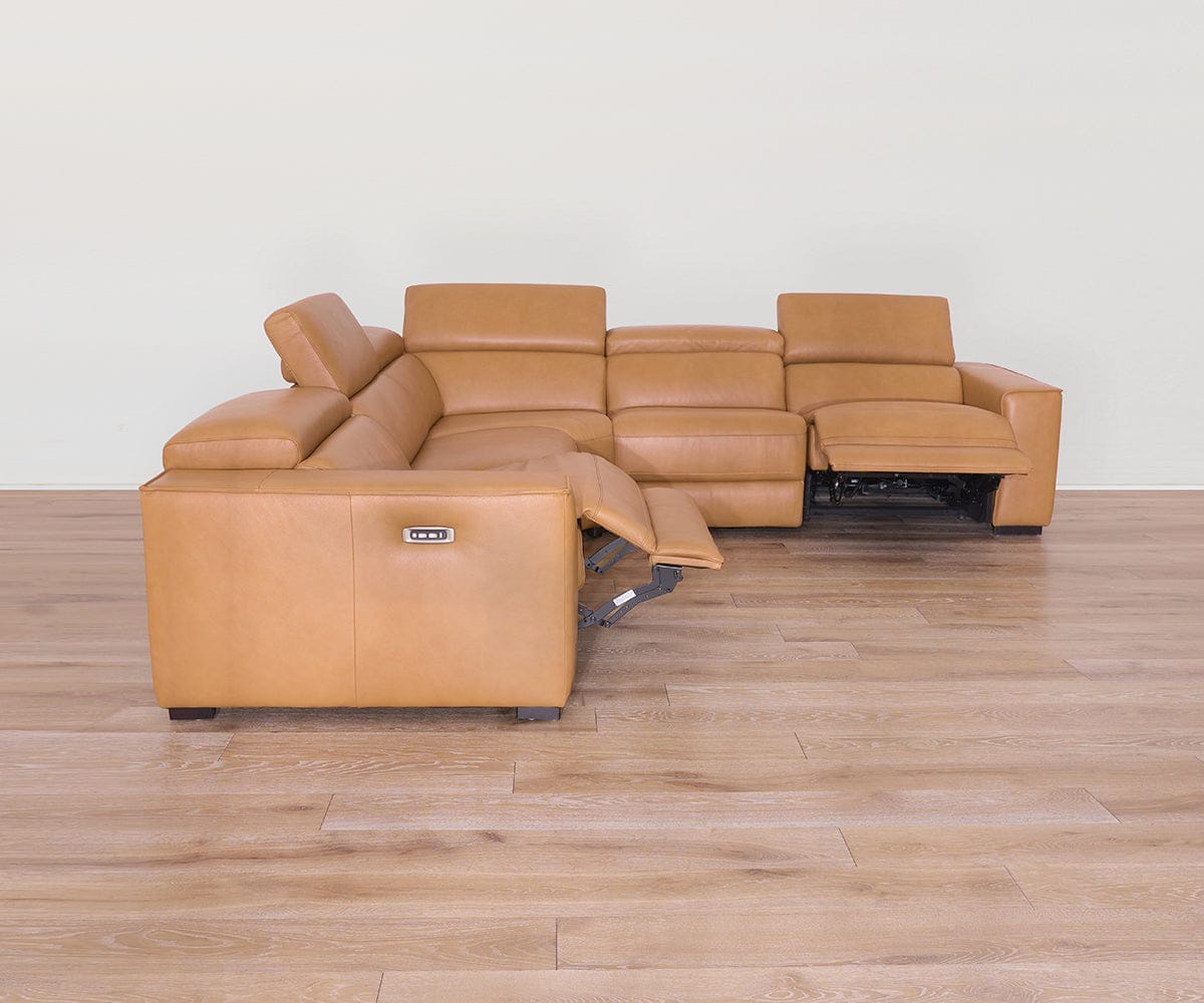 Brix Leather 5-piece Modular Power Sectional