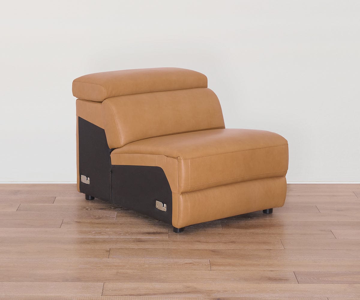 Brix Leather Armless Chair