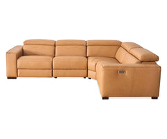 Brix Leather 4-Piece Modular Power Sectional