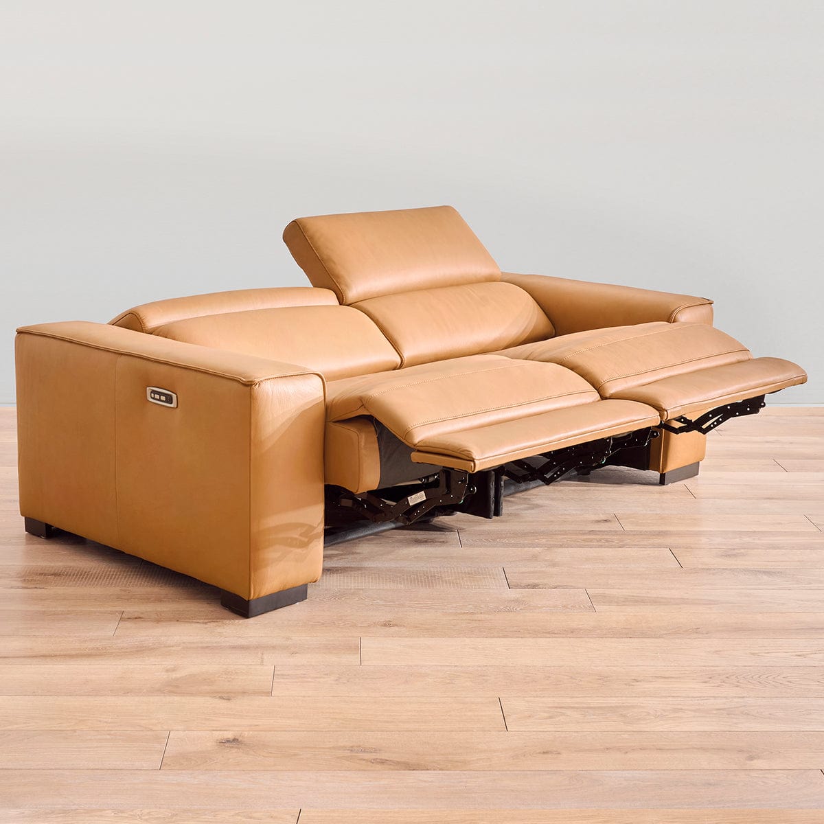 Brix Leather 2-Piece Modular Power Loveseat