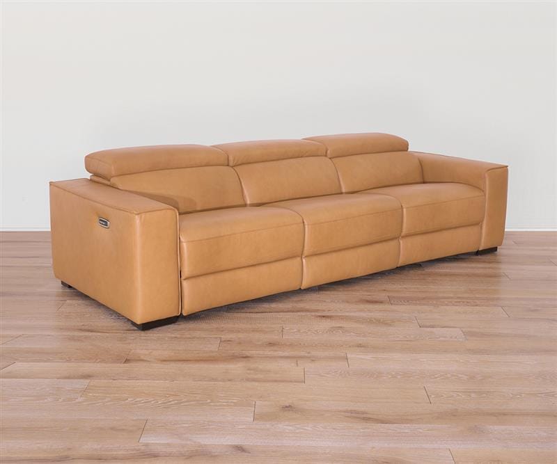 Brix Leather 3-Piece Modular Power Sofa