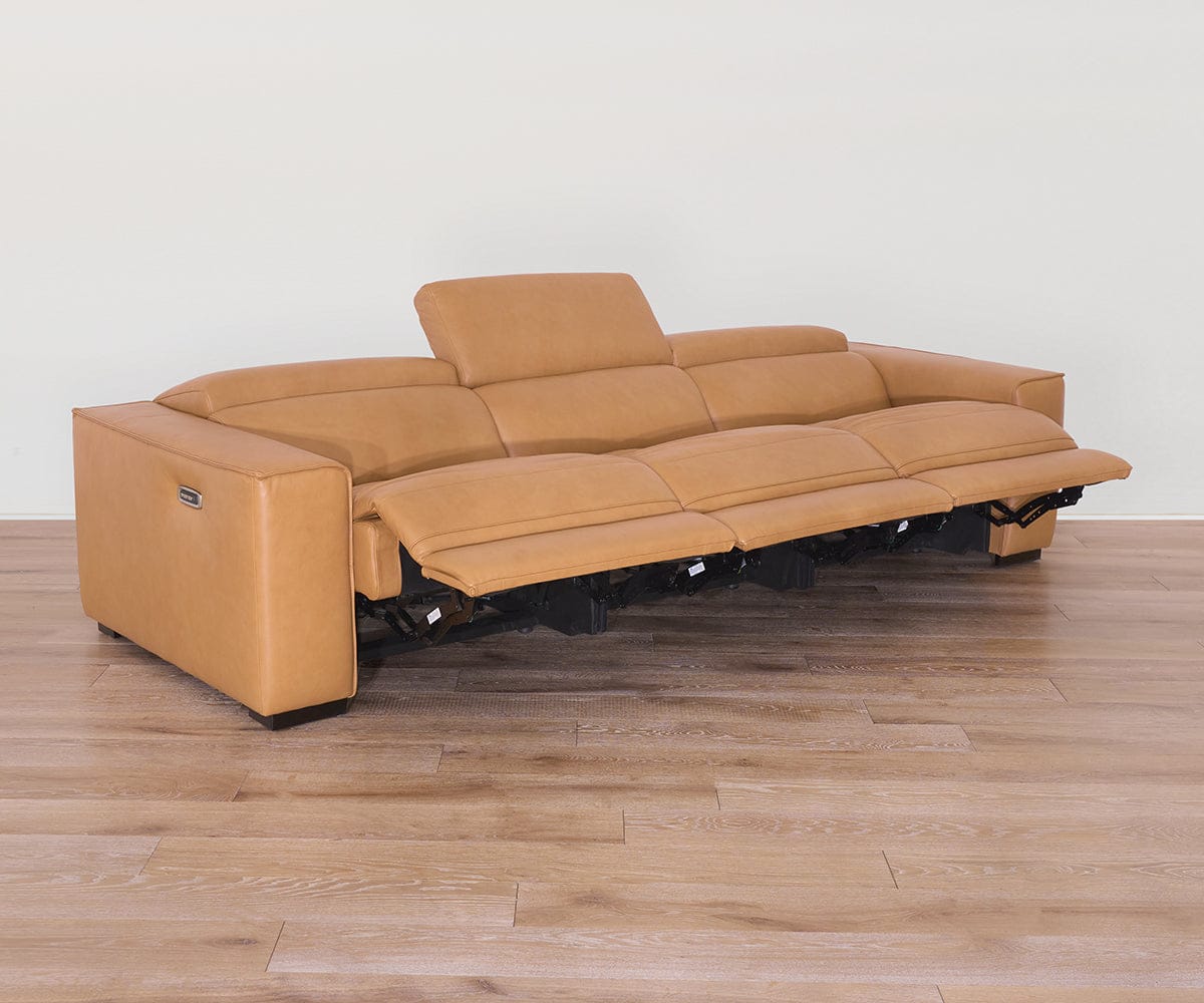 Brix Leather 3-Piece Modular Power Sofa
